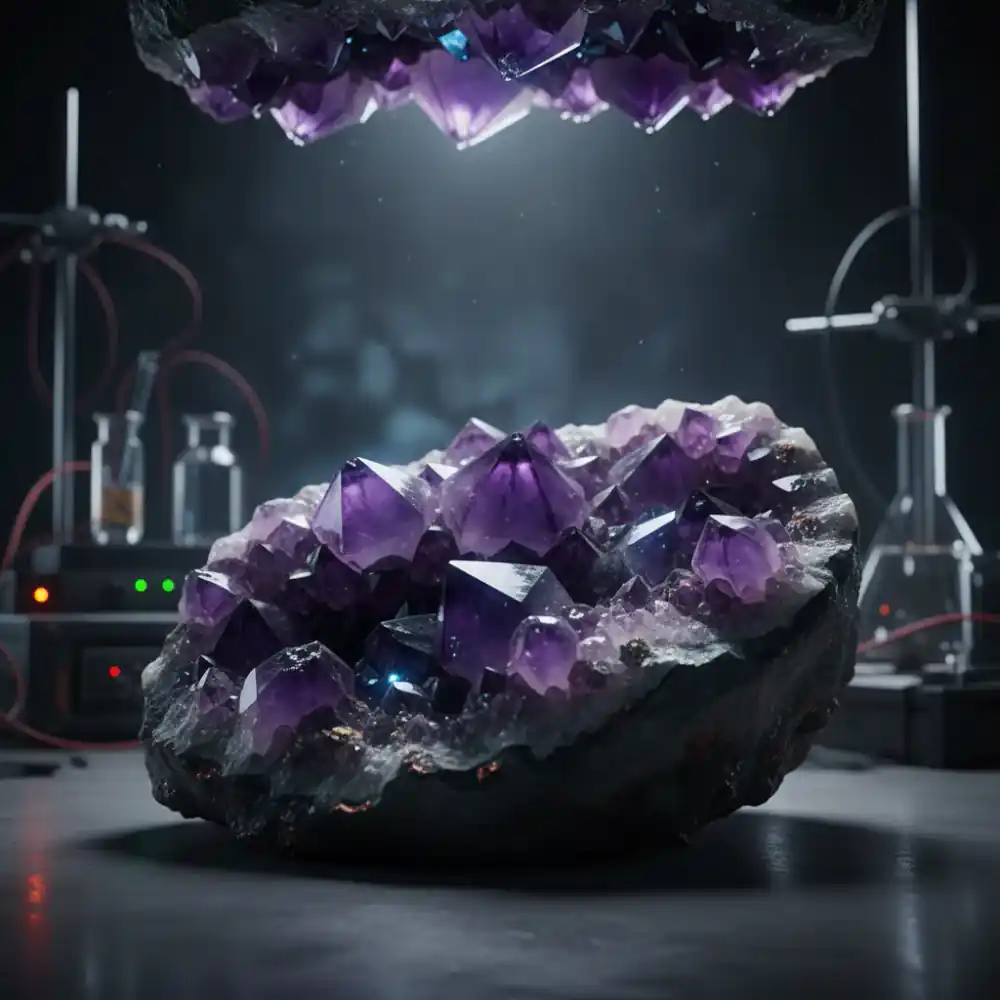 Amethyst style crystal growing
